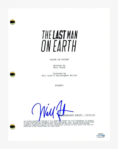 Will Forte Signed Autographed The Last Man on Earth Pilot Script ACOA COA