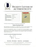 Stephen King Signed Autographed The Shining Movie Script Screenplay Beckett COA
