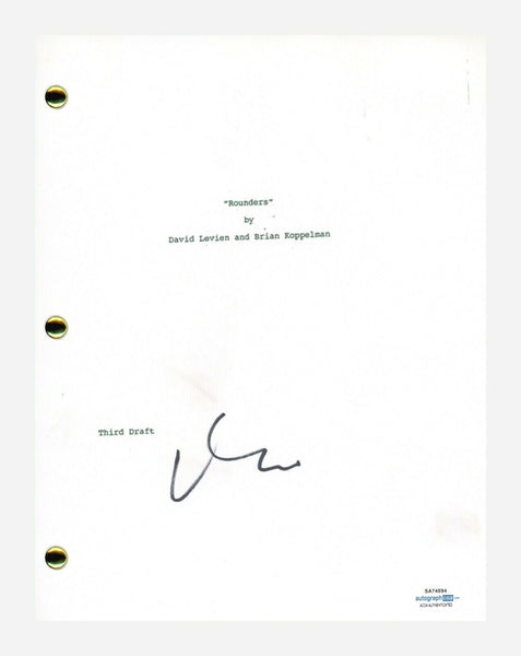 Matt Damon Signed Autographed Rounders Movie Script Screenplay ACOA COA