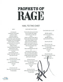 B-Real Signed Autograph Prophets of Rage Hail To The Chief Lyric Sheet ACOA COA
