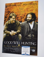 Matt Damon Signed Autographed 12x18 Poster Good Will Hunting Beckett BAS COA
