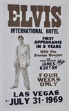 James Burton Signed 11x17 Photo Poster Elvis Presley Las Vegas Beckett BAS COA