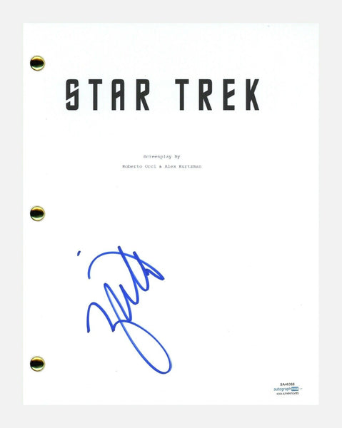 Zachary Quinto Signed Autographed STAR TREK Movie Script Screenplay ACOA COA