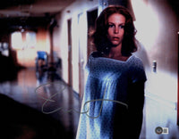 Jamie Lee Curtis Halloween Signed Autograph 11x14 Photo Laurie Strode BAS COA