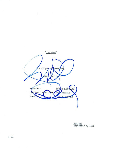 Richard Donner Signed Autographed THE OMEN Full Movie Script COA