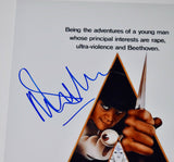 Malcolm McDowell Signed A Clockwork Orange 11x17 Movie Poster Photo Beckett COA