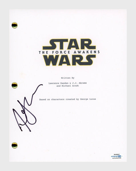 Andy Serkis Signed Autographed Star Wars The Force Awakens Movie Script ACOA COA