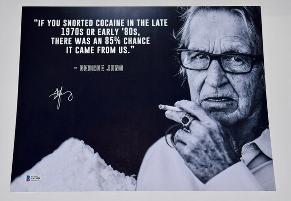Boston George Jung Signed Autograph 11x14 Photo Blow Movie Smuggler Beckett COA