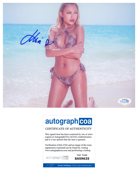 Mia Gray Signed Autographed 8x10 Photo Sexy Playboy Model ACOA COA