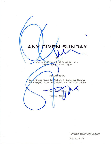 Oliver Stone Signed Autographed ANY GIVEN SUNDAY Movie Script COA VD