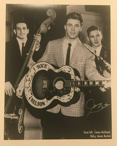 James Burton Elvis Signed Autograph 11x14 Photo Ricky Nelson Guitarist COA