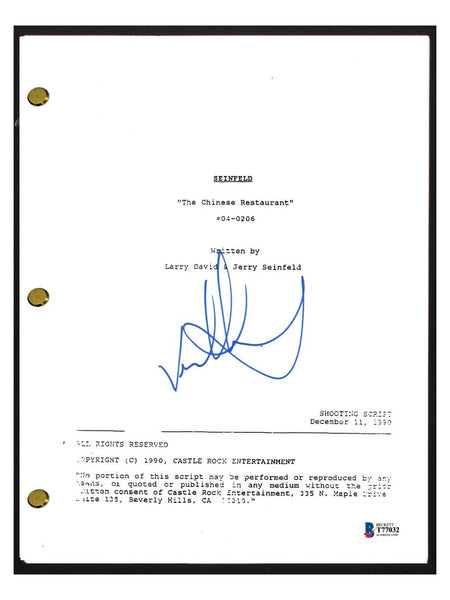 Jason Alexander Signed Autograph SEINFELD The Chinese Restaurant Scrip ...
