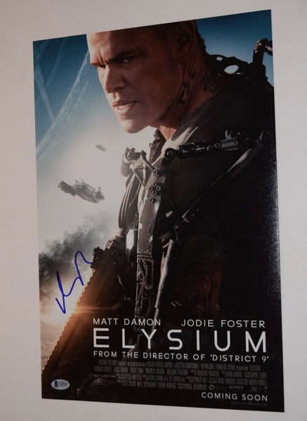 Matt Damon Signed Autographed 12x18 Photo Poster ELYSIUM Beckett BAS COA