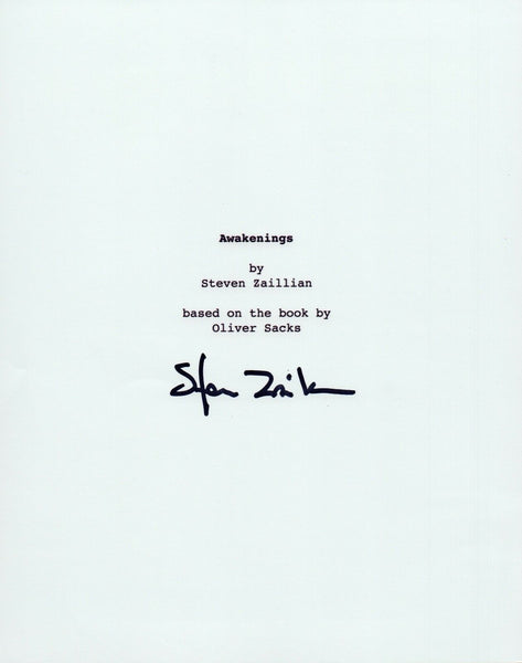 Steven Zaillian Signed Autographed AWAKENINGS Movie Script COA VD