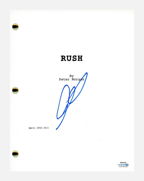 Daniel Bruhl Signed Autographed Rush Movie Script Full Screenplay ACOA COA