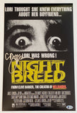 Clive Barker Signed Autographed Nightbreed 11x17 Movie Poster Photo Beckett COA