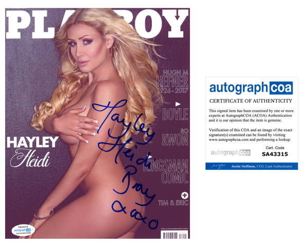 Hayley Heidi Bray Signed Autographed 8x10 Photo Sexy Model ACOA COA