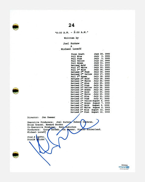 Kiefer Sutherland Signed Autographed 24 Episode 201 Script Screenplay ACOA COA
