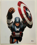 Chris Evans Signed Autograph 11x14 Photo Captain America Avengers Beckett COA