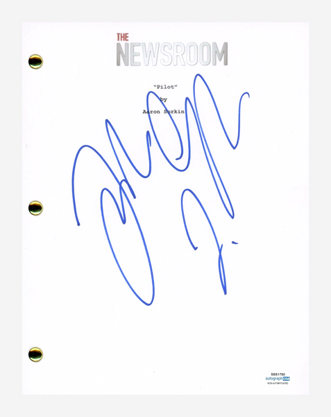 John Gallagher Jr Signed Autograph The Newsroom Pilot Script Screenplay ACOA COA