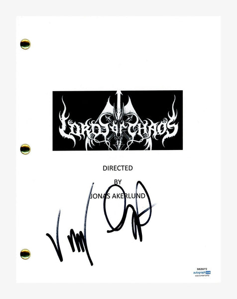 Valter Skarsgard Signed Autographed Lords of Chaos Movie Script Horror ACOA COA