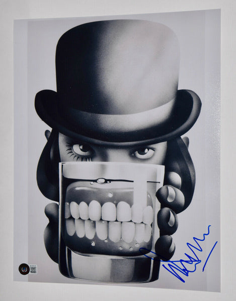 Malcolm McDowell Signed Autograph 11x14 Photo A Clockwork Orange Beckett BAS COA