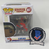 Caleb McLaughlin Signed Autographed Funko Pop Lucas Stranger Things Beckett COA