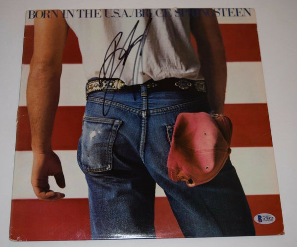 Bruce Springsteen Signed Autograph BORN IN THE USA Vinyl Record Album BAS COA