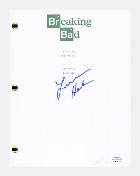 Jessica Hecht Signed Breaking Bad Gray Matter Ep104 Script Gretchen ACOA COA