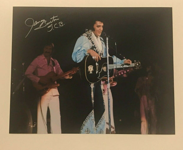 James Burton Elvis Signed Autograph 11x14 Photo Elvis Presley TCB Guitarist COA