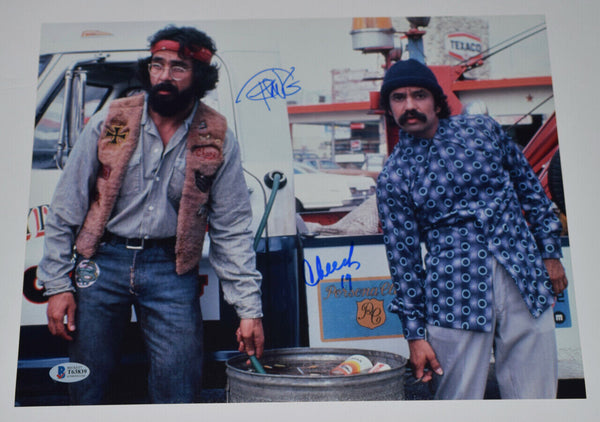 Cheech Marin & Tommy Chong Signed Autograph 11x14 Photo Up In Smoke Beckett COA