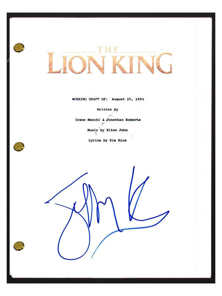 Jeffrey Katzenberg Signed Autographed THE LION KING Movie Script Disney COA