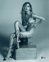 Gigi Hadid Signed Autograph 8x10 Photo Hot Sexy Model Nude Pose Beckett BAS COA