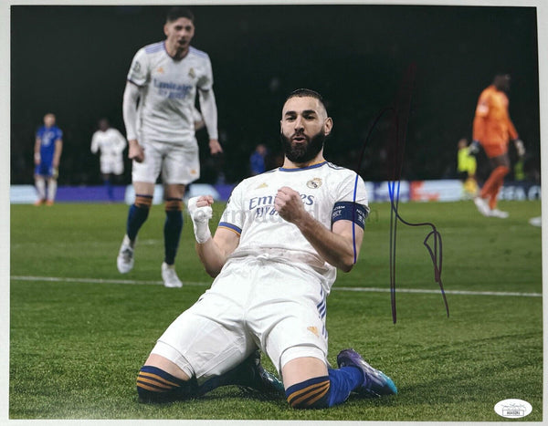 Karim Benzema Signed Autograph 11x14 Photo Real Madrid France Soccer JSA COA