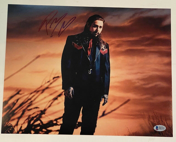 Post Malone Signed Autographed 11x14 Photo Hollywood's Bleeding Beckett BAS COA