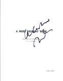 Alessandro Nivola Signed Autographed A MOST VIOLENT YEAR Movie Script COA VD