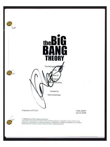 Kunal Nayyar Signed The Big Bang Theory Monopolar Expedition S2 E23 Script COA