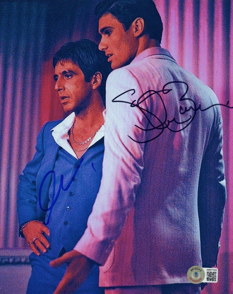 Al Pacino & Steven Bauer Signed Autographed 8x10 Photo Scarface Beckett COA