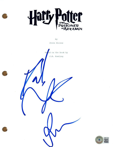 Daniel Radcliffe Rupert Grint Signed Harry Potter Azkaban Movie Script BAS COA