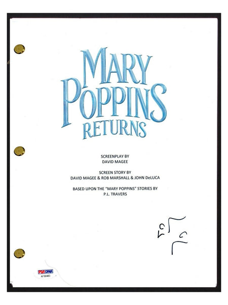 Lin-Manuel Miranda Signed Autographed MARY POPPINS RETURNS Script PSA/DNA COA