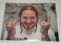 Post Malone Signed Autograph 11x14 Photo Beerbongs & Bentley's Beckett BAS COA