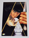 Malcolm McDowell Signed A Clockwork Orange 11x17 Movie Poster Photo Beckett COA