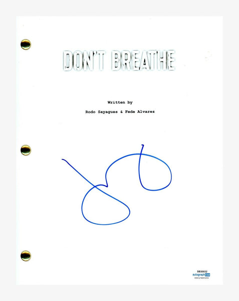Jane Levy Signed Don't Breathe Movie Script Full Screenplay Horror ACOA COA