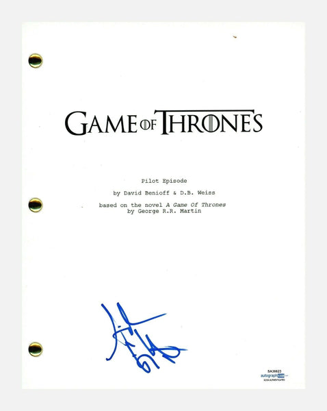 Aiden Gillan Signed Autographed Game of Thrones Pilot Episode Script ACOA COA