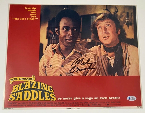 Mel Brooks Signed Autographed 11x14 Photo BLAZING SADDLES Beckett BAS COA