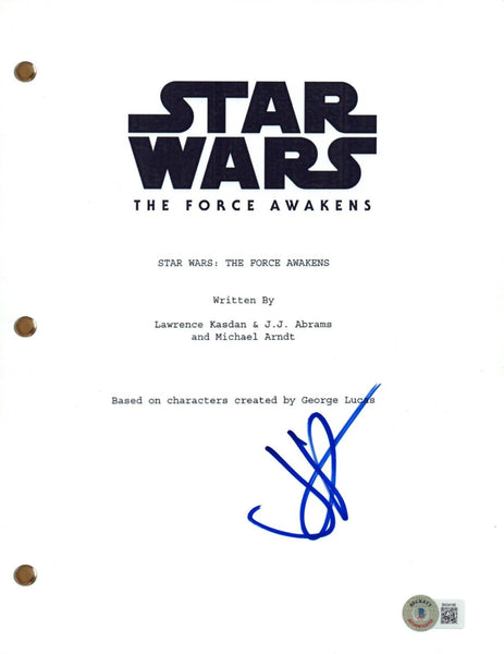 J.J. Abrams Signed Star Wars The Force Awakens Movie Script Autograph BAS COA