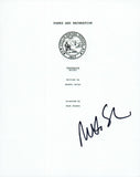 Mike Schurr Signed Autographed PARKS AND RECREATION Canvassing Script COA VD