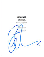 Guy Pearce Signed Autographed MEMENTO Movie Script COA VD