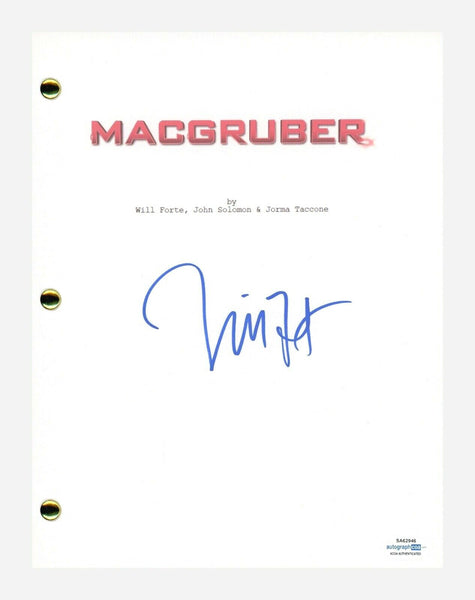 Will Forte Signed Autographed MacGruber Movie Script Screenplay ACOA COA