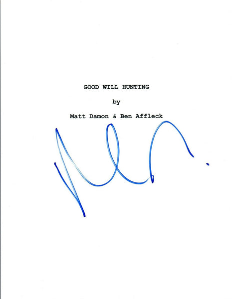 Matt Damon Signed Autographed GOOD WILL HUNTING Full Movie Script Screenplay COA